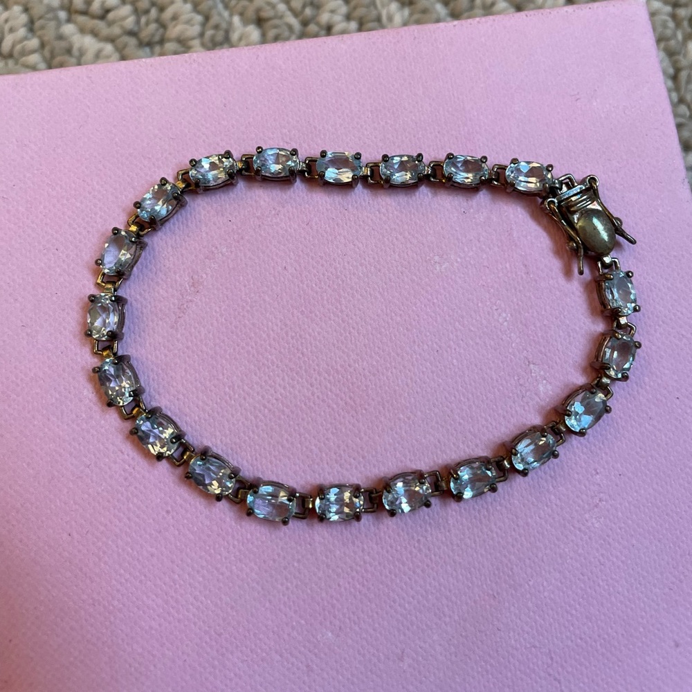 Vintage blue and dark silver bracelet